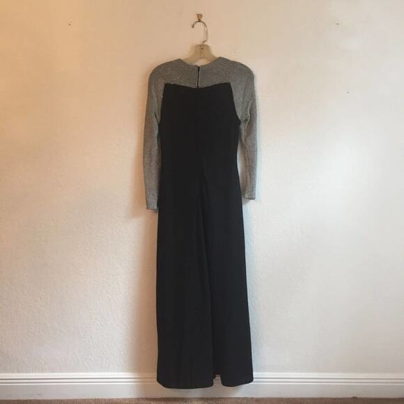 Vintage M formal maxi dress polyester sparkle metallic formal dress - Picture 5 of 8